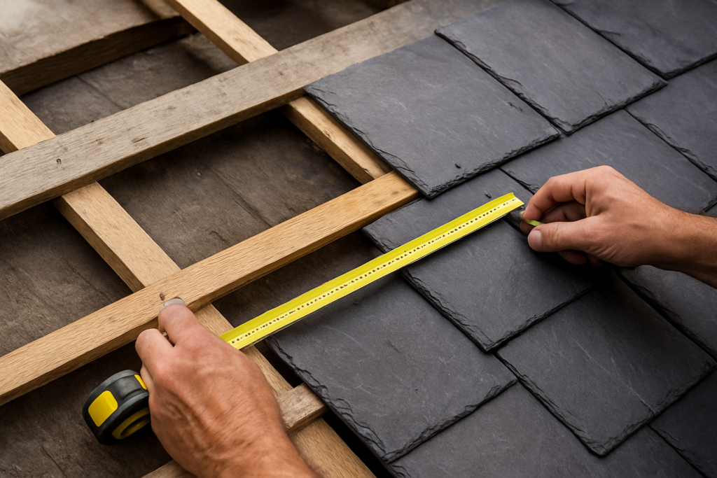 Calcul et pose du liteau pour ardoise 32×22 : pureau, sections et quantités au m²