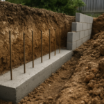 Fondation pour un mur de soutènement de 2 mètres : profondeur, largeur et règles essentielles à respecter